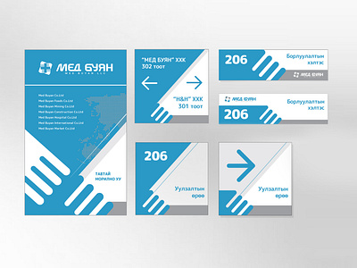 Med Buyan signage blue branding design hospital identity sign signage signages signsystem