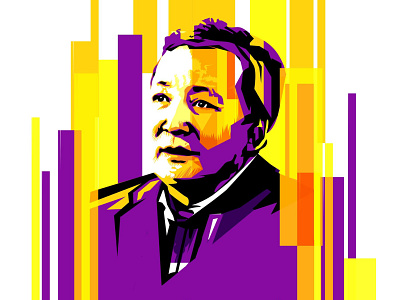 Bright future colorful design election enkhbat illustration mongolia poster president
