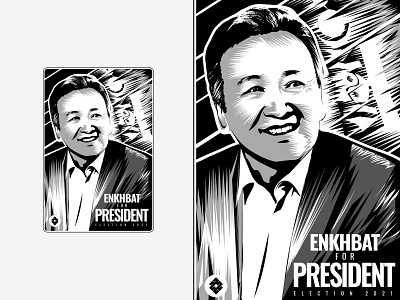 President election design enkhbat illustration poster president