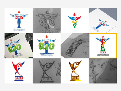 Rio olympic branding design idea identity logo olimpic olympic rio sketch