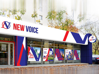 New voice branding design logo sign signage