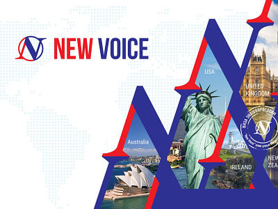 New voice branding design identity logo