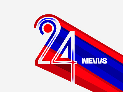 24 NEWS 24 branding channel design identity logo news tv twentyfour
