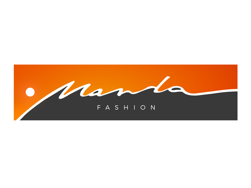 Manda sunrise sun mountain manda logo label fashion