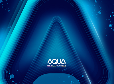 Aqua Electronics aqua art blue branding bubbles design electronics identity illustration logo ocean poster purewater water