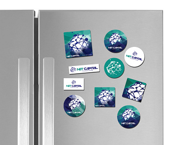 Magnets bank banking app branding design finance financial illustration lion logo magnets refrigerator vector