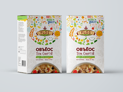 Flos package design branding breakfast design identity oatmeal package packagedesign packages poster