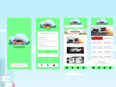 Travelin app design graphic design ui ux