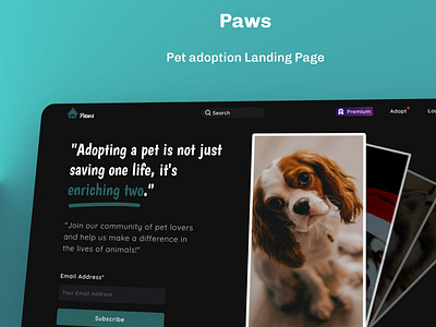 Pet Adoption Landing page