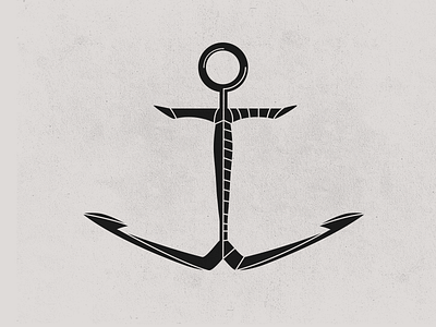 Anchor anchor black white illustration vector