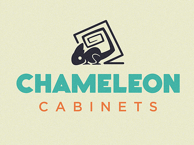 Chameleon Cabinets branding cabinets chameleon illustration logo