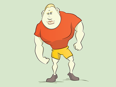 Beefcake! Beefcake! illustration illustrator linework muscle guy