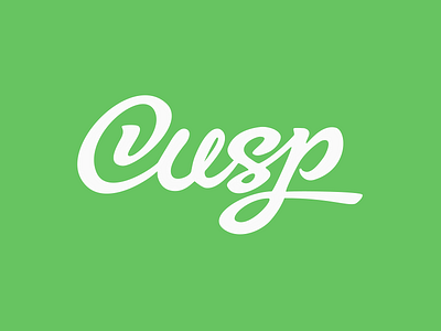 Cusp brand cusp custom hand lettering logo typography