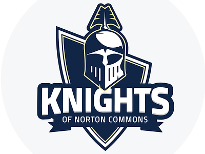 Norton Commons Elementary School Full Logo elementary illustration knights logo mark school type