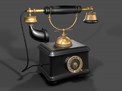Old Rotary Phone Lighting & Texture Test 3d lighting modeling old phone render texture