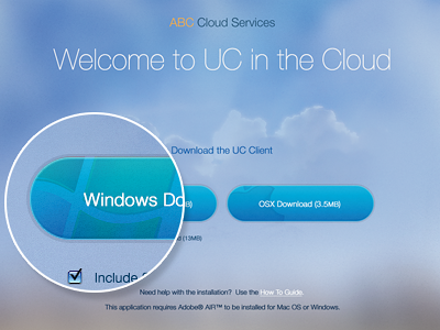 UCaaS Download Page button details download ucaas