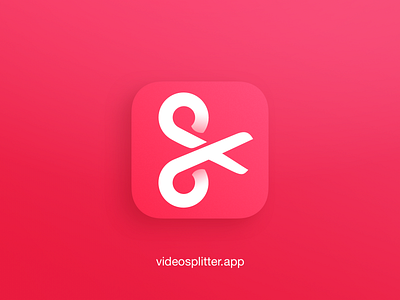 Infinity Scissor - App Logo Concept for a Video Splitter App illustration logo mobile product