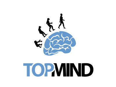 Top Mind brain evolution logo mind top