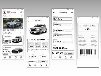 Car Rental Application car design illustration mobile rafli kamal rent car rental rental car app travell travell app ui