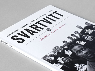 Svartvitt magazine black and white clean cover design layout magazine paper print sports typography