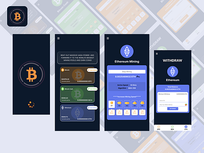 Bitcoin Mining App UI