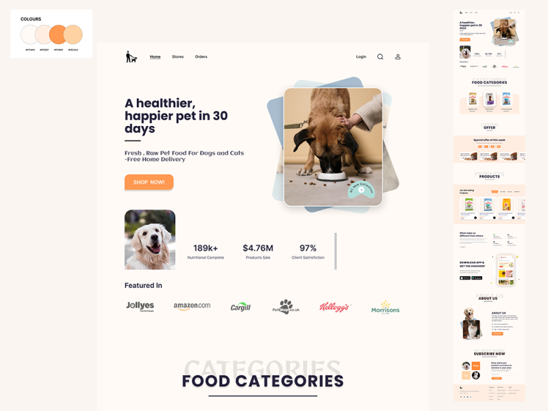 Pet shop Landing page Design by Meet Vaghani on Dribbble