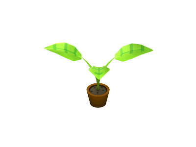 PlantTurntable 3d house low plant poly