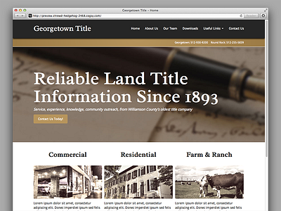 Georgetown Title business cogsy corporate css design homepage html layout webpage website