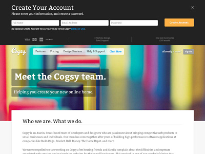 Cogsy Create Account