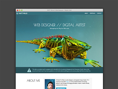 mattmills.me V3 design header image layout portfolio responsive website