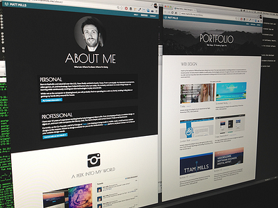 mattmills.me About + Portfolio about design layout portfolio responsive web website