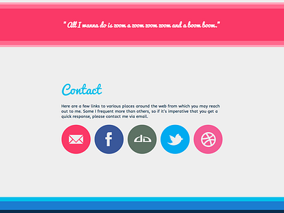 mattmills.me Contact color contact design layout page quote web