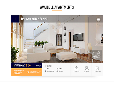 Homepage - Apartment Website apartment branding germany landing page web