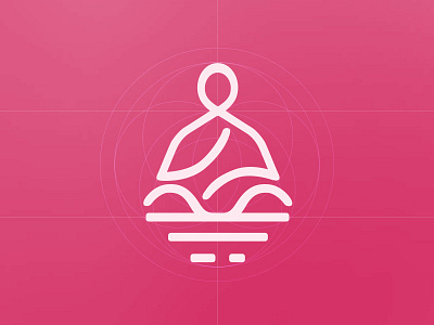 Meditation Logo balanced icon logo lotus meditation pray yoga