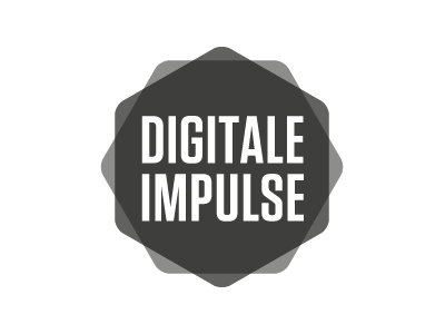 Digitale Impulse Logo bw logo retro simple transparency typography