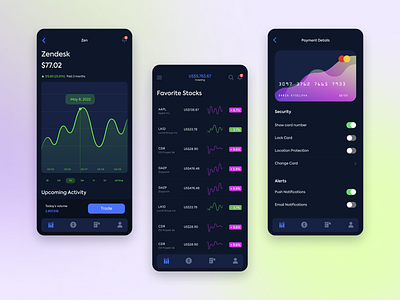 Application for investors app application crypto cryptocurrency currency finance finteck investment investor mobile product product design ui ux uxui design
