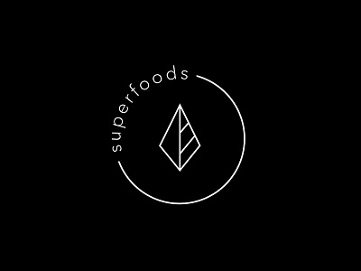 A logo for a food brand "Superfoods" clean design food graphic graphic design identity logo modern simple typography
