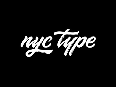 Lettering logo for blog about typography "nyc type" blog callygraphy clean graphic design lettering logo modern simple typography