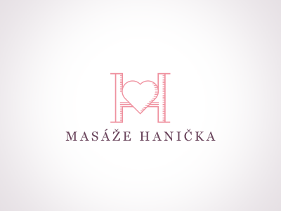 Logo Massage Hanicka heart logo logotype massage old outline shading spa symbol vintage wellness