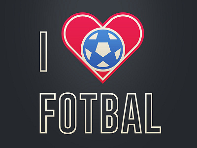 Ilovefotbal ball football heart inner circle inside logo logotype love outline symbol