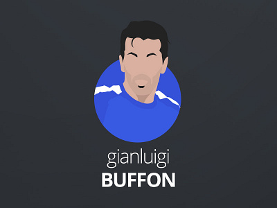 Gianluigi Buffon argentina avatar crest face football illustration jersey juventus kit manchester soccer vector