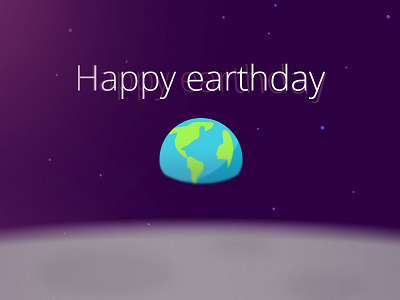 Happy Earthday earth globe moon planet space universe vector