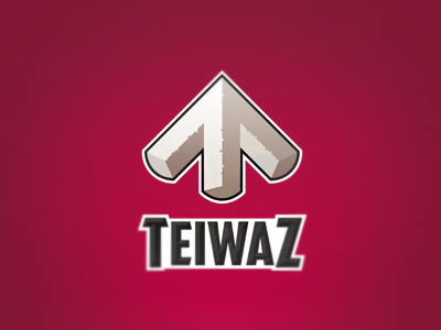 Teiwaz logo final arrow brand floorball innebandy logo rock rune stone teiwaz viking