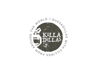 Killa Dillas Brand brand branding character design food identity illustration logo texture typography