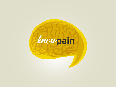 Know Pain brain brand design health identity illustration logo pain typography yellow