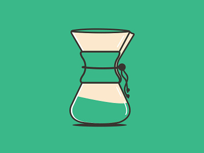 Chemex Coffee Brew chemex coffee design drawing flat graphic design green icon illustration kickstarter vector