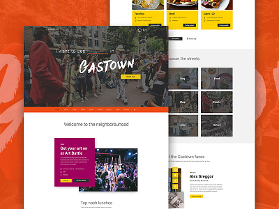 Gastown homepage clean design digital typography ui ux vancouver web web design website