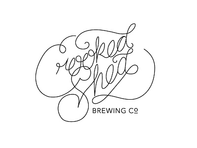 Crooked Shed Brewing Co. WIP beer hand type