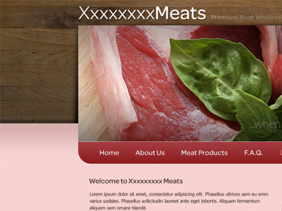 Un-named Meat Company chopping block website wood
