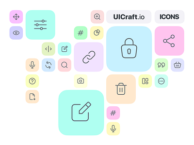 UICraft Icons angular app development icon icon pack icon set icons product product design react ui ux vector vue web